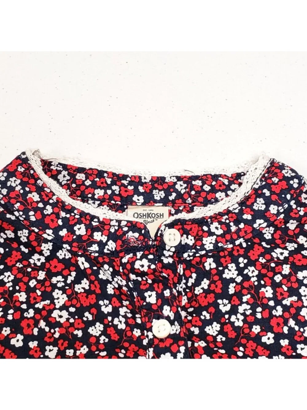 OshKosh Bgosh Girls Floral Long Sleeve Top Size 8